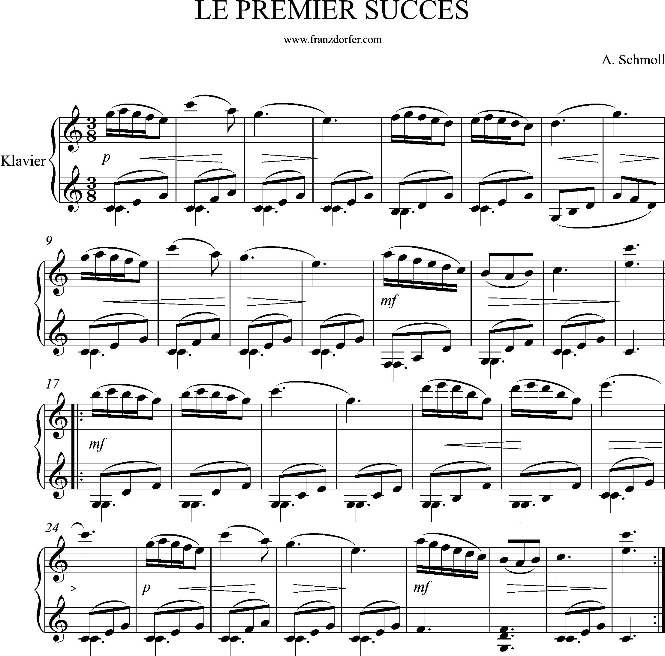 klaviernoten, le premier